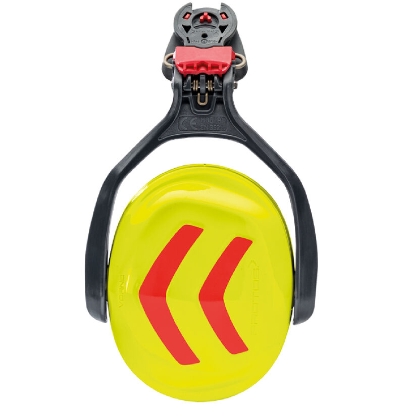 Protos - Coquilles antibruit Integral, jaune/rouge