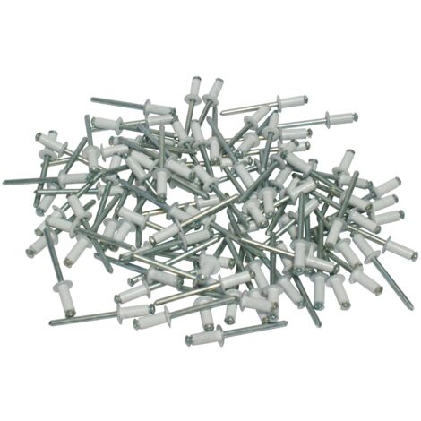 Cora 000116016 Kit 100 Rivetti Fissaggio Targa, Bianco