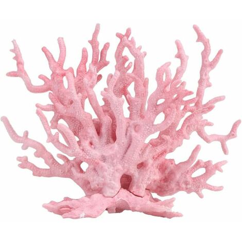Corail artificiel d'aquarium, faux corail en forme de branche, ornement de plante de corail vif pour décorations de paysage d'aquarium (Rose S)