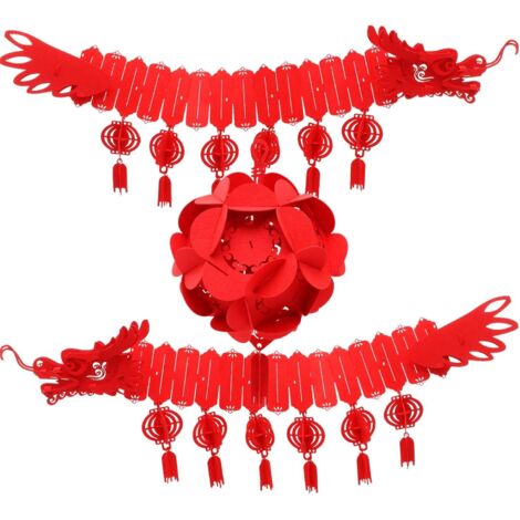 coration Dragon pour Nouvel an Chinois Guirlande Suspendue D