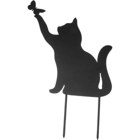 coration Jardin M tal Chat Silhouette Animale R sistante Ext