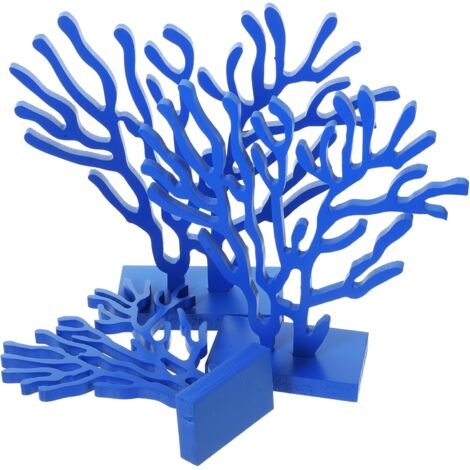 corations Coralliennes en Bois 3 Pi ces Bleu Marine D
