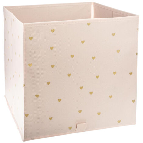 MUEMUE Corazón gold caja almacenamiento 30x29x30cm