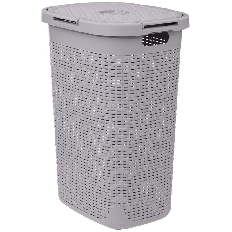 Corbeille rattan 60l gris perle - 5five