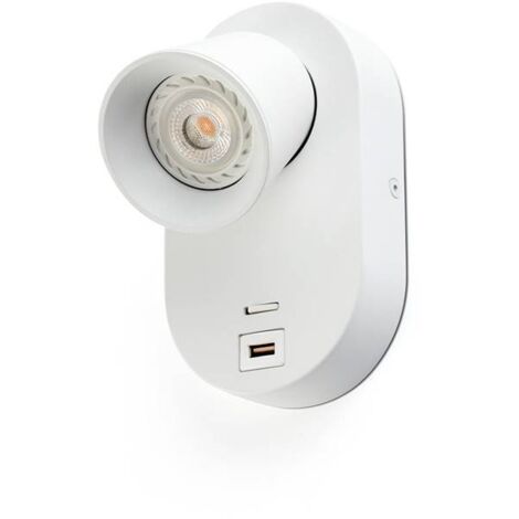 CORB Wandleuchte innen weiß GU10+USB 40135