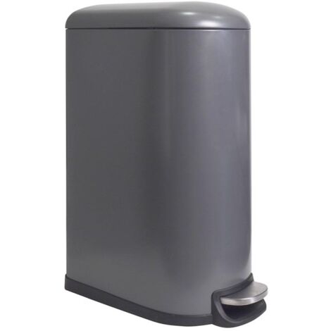 Corbeille - 40 l - rectangulaire - gris mat