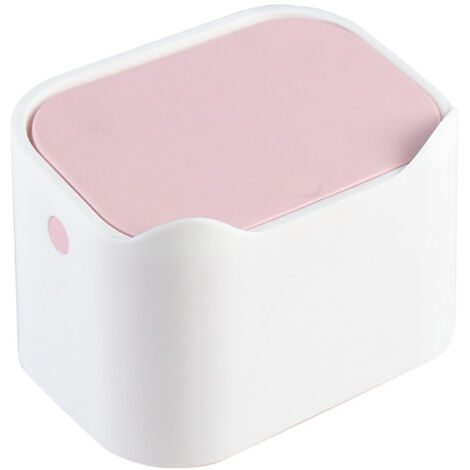 Corbeille à Bureau Detachable à Couvercle Portable pour Salle de Séjour Bureau Plastique Premium 225g