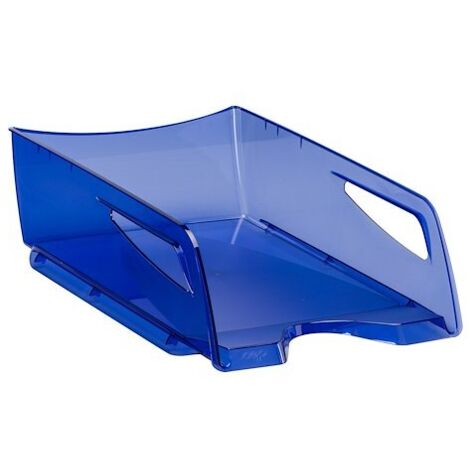 Corbeille à courrier Cep Pro maxi format Happy bleu translucide - Lot de 6