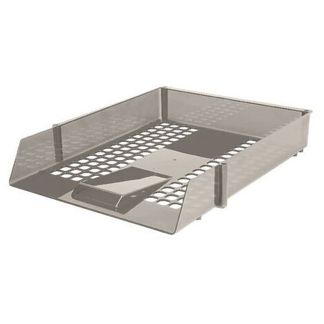 Corbeille à courrier Niceday - Plastique gris fumé A4