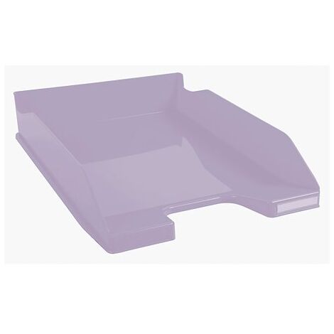 Corbeille à courrier standard Exacompta couleur pastel - Mauve - Lot de 6