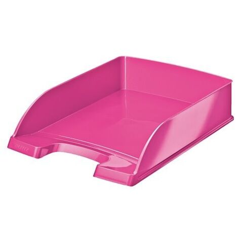 Corbeille à courrier Wow Leitz rose métallisé