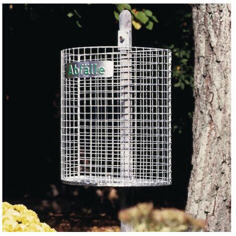 Corbeille à déchets  H400xl430xP210mm 27 l grillage métallique galvanisée avec fond percé