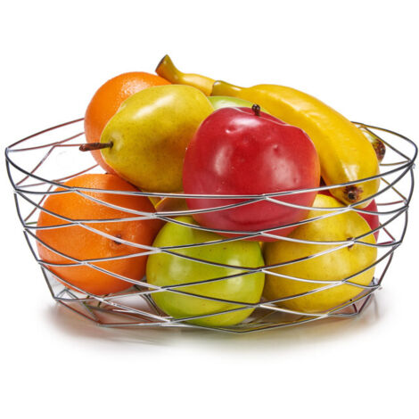 Corbeille à Fruits Argentée en Inox
