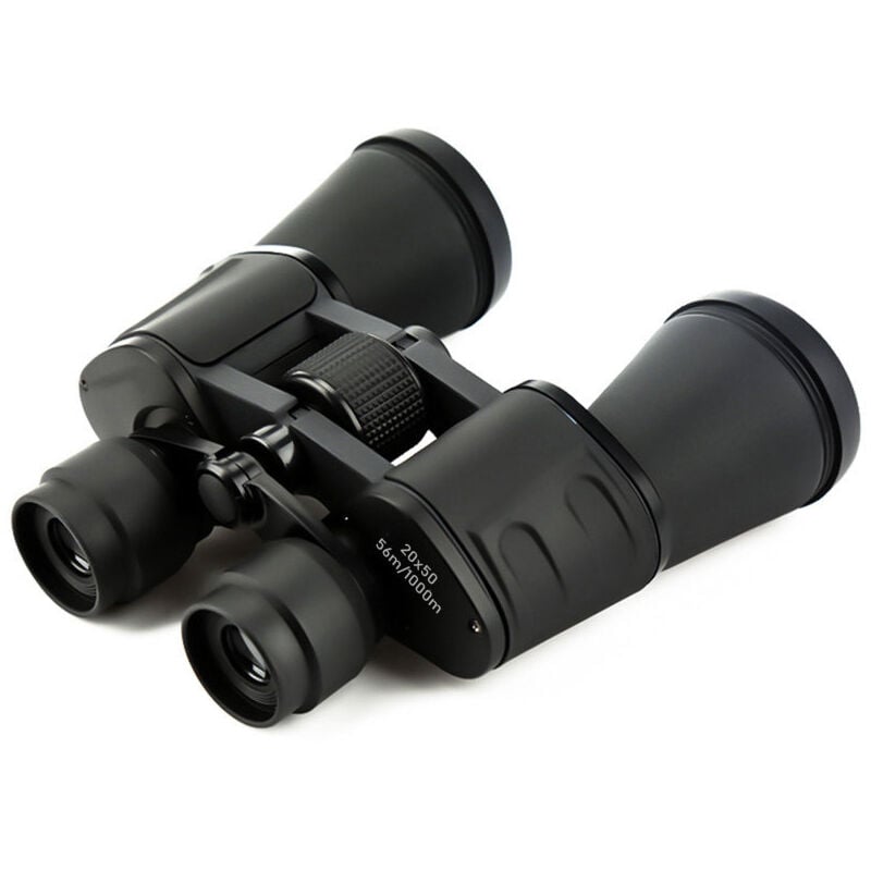 Jumelles zoom HD 20×50 longue distance, télescope binoculaire haute définition à prisme BAK4 avec anneau dioptrique, capuchon d'objectif étanche pour