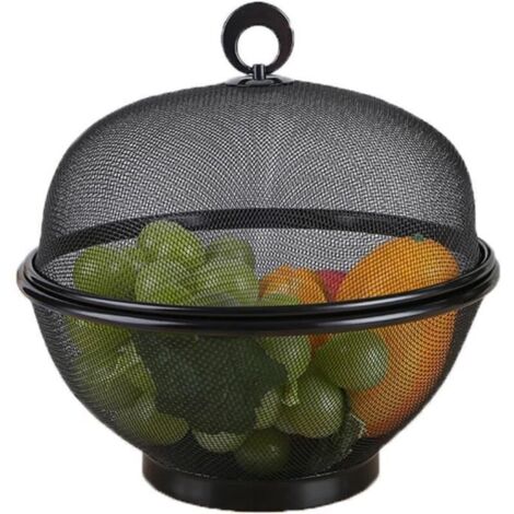 Corbeille à Fruits - Maille - Grande Capacité - Couvercle - Métal - Contemporain