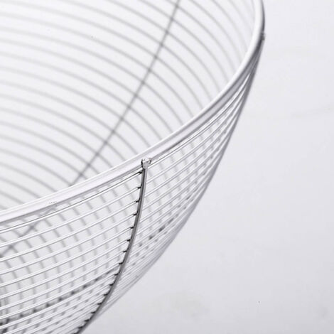 Corbeille à Fruits Métal Stockage Multi-fonction Décorative 20cm Drainage Frais