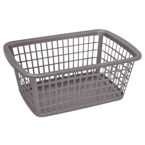 Corbeille à linge - 11 L - gris - ALUMINIUM ET PLASTIQ