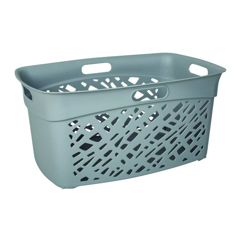 Corbeille à linge 45 litres gris almeria - eda