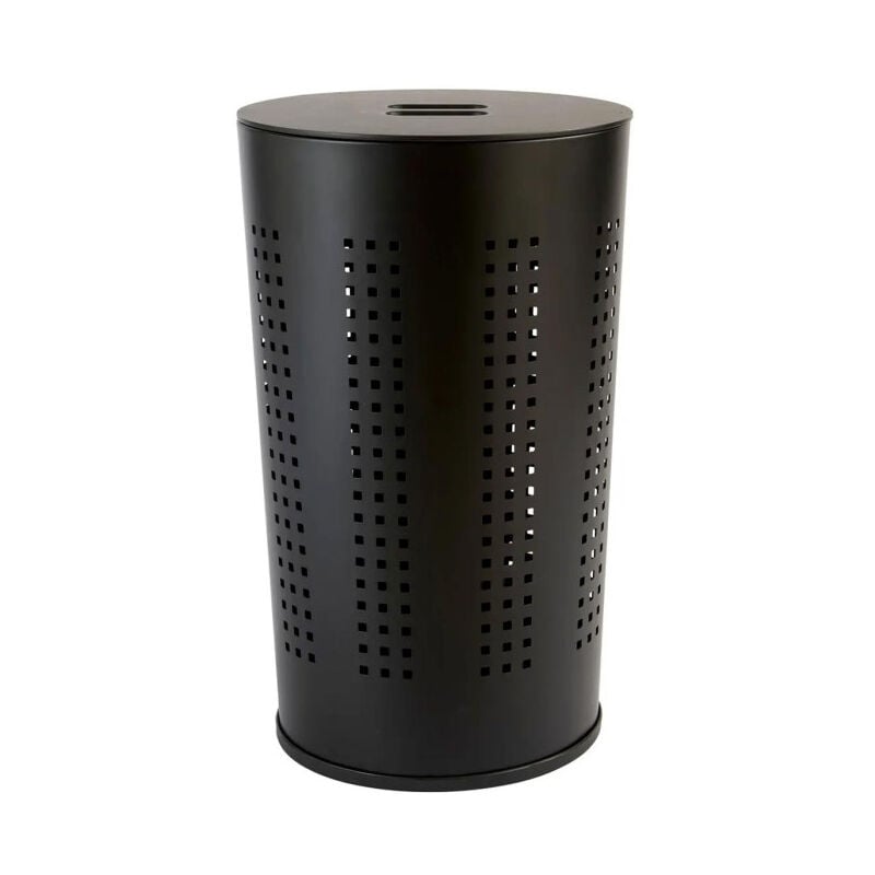 Corbeille à Linge en Métal 'Glass' 45L Noir