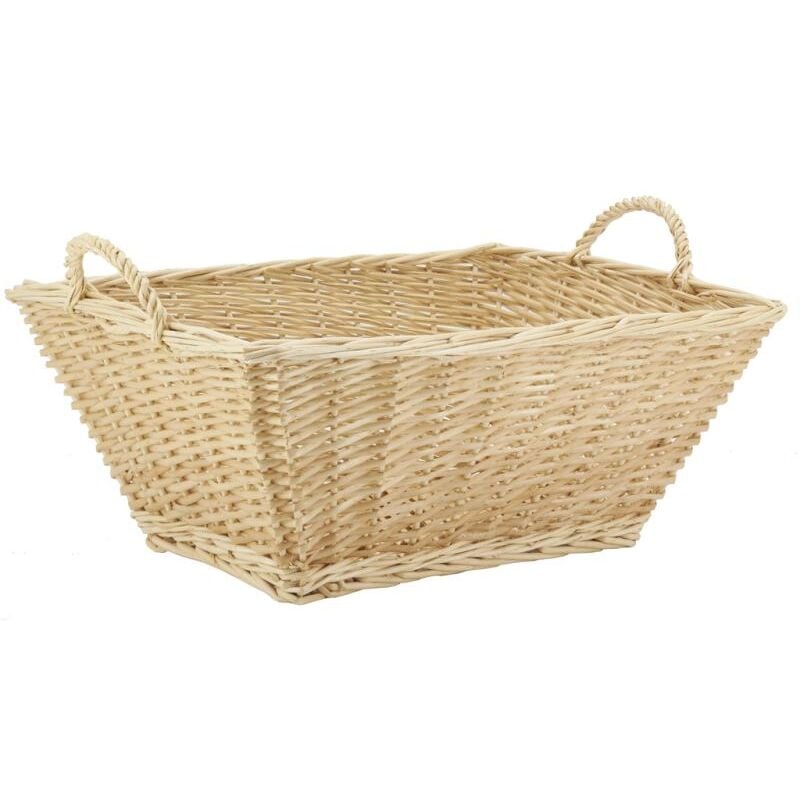 Corbeille à linge en osier fendu