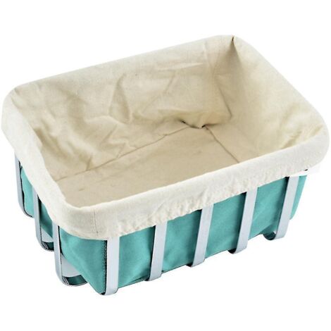Corbeille à pain en acier inoxydable avec housse en tissu, corbeille à fruits à poser sur une table, A