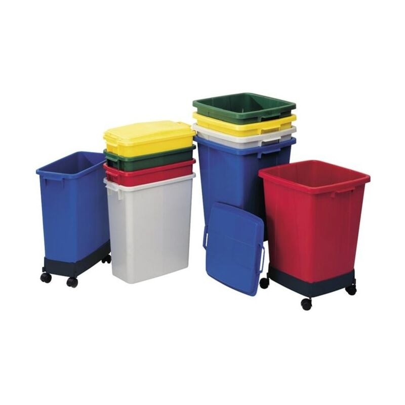 V-part - Collecteur de déchets/ poubelles de tri 90 l H600xl485xP510 mm pe gris