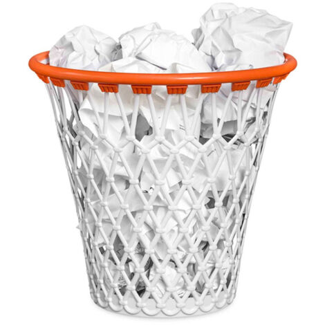 Corbeille à Papier "Basketball" 32cm Blanc