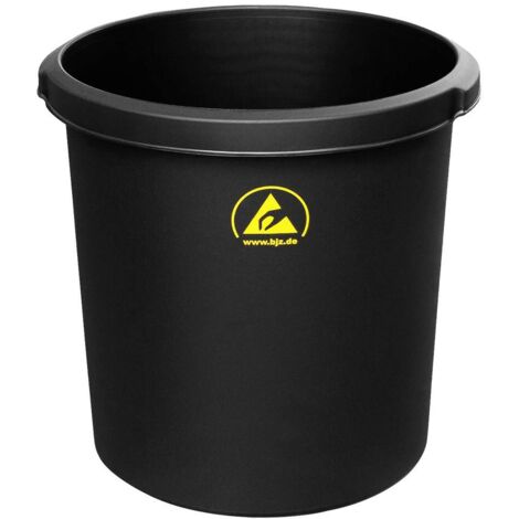Corbeille à papier BJZ A-34062 A-34062 antistatique (ESD) 18 l (Ø x H) 31 cm x 32 cm plastique noir 1 pc(s)