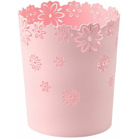 Corbeille À Papier Poubelle Decorative Corbeille Vintage Pour Cuisine, Salle De Bain, Salon, Chambre, Bureau, Café - Rose