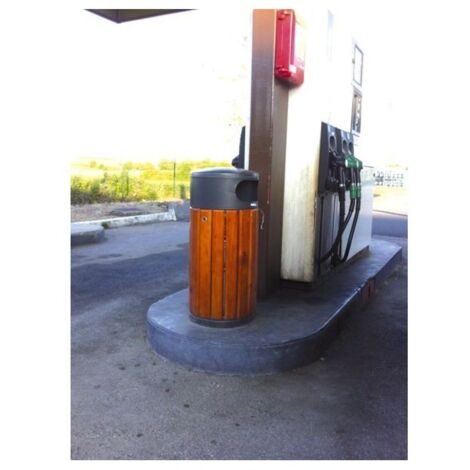 Corbeille Bois-metal 40 L Dim 350 X 780 Mm