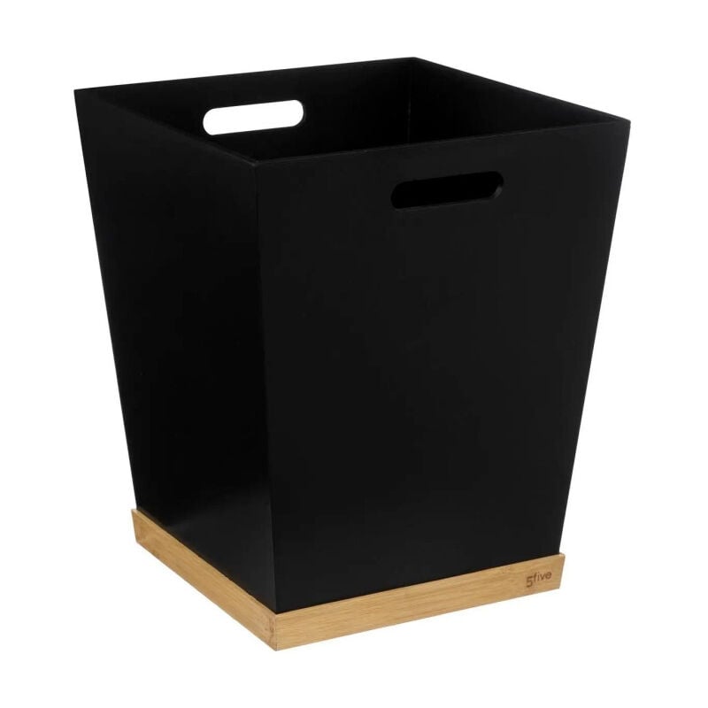 Five Simply Smart - Corbeille de Bureau Bambou 'Bava' 32cm Noir