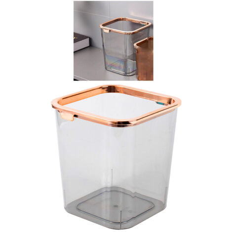 Corbeille de Bureau Mini Transparente Élégante