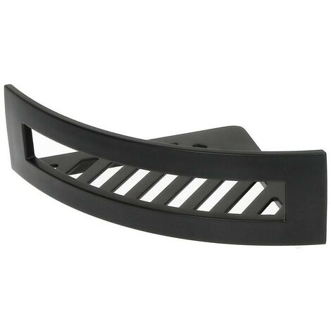 Corbeille de douche d'angle noire mate