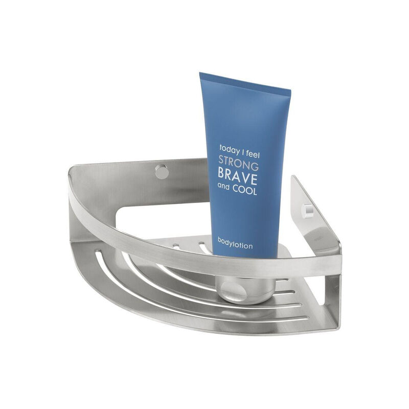 Caddy Corbeille porte savon d'angle 18.4x7x18.4cm inox brossé - Tiger