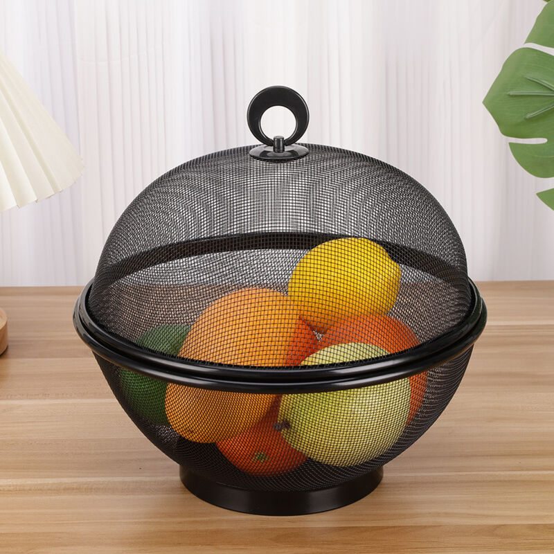 Dpzo - Corbeille De Fruits avec Moustiquaire, Moustiquaire, Bol De Fruits, Métal avec Couvercle, Filet à Fruits Répulsif Contre Les Mouches des
