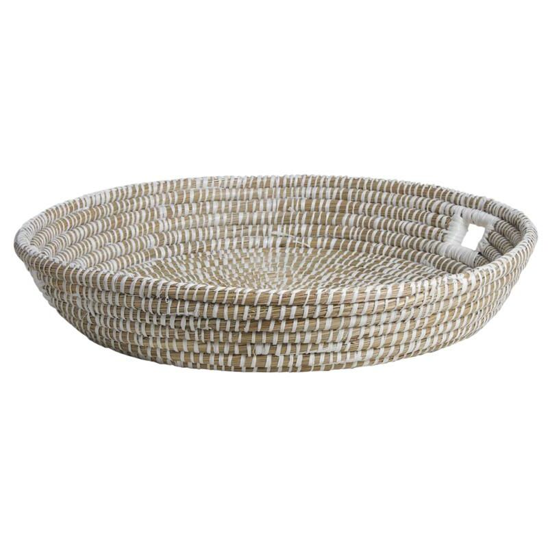 Corbeille de présentation ronde en jonc