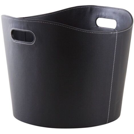 Corbeille de rangement en polyuréthane noir