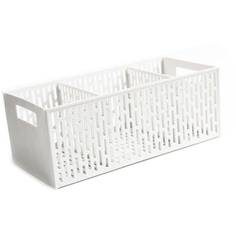 Corbeille de Stockage Divisée Plastique 3 Compartiments, Organisateur Aliments Fruits Légumes Snacks