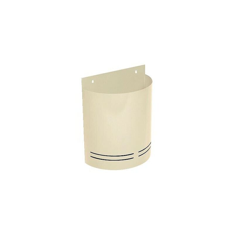 Corbeille demi-cylindrique fixation murale - 20L - RAL 1015 Ivoire