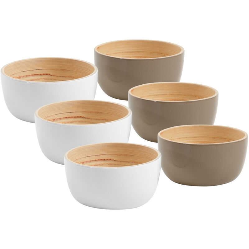 Corbeille en bambou laqué (Lot de 6)