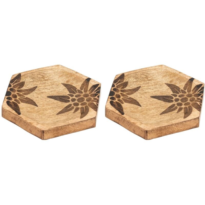 Corbeille en manguier Edelweiss Lot de 2