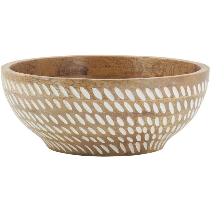 Corbeille en manguier gravé