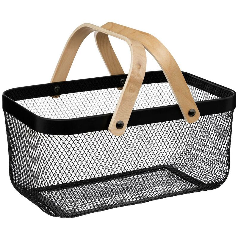 Corbeille en métal 40x26cm mayaj noir - 5five