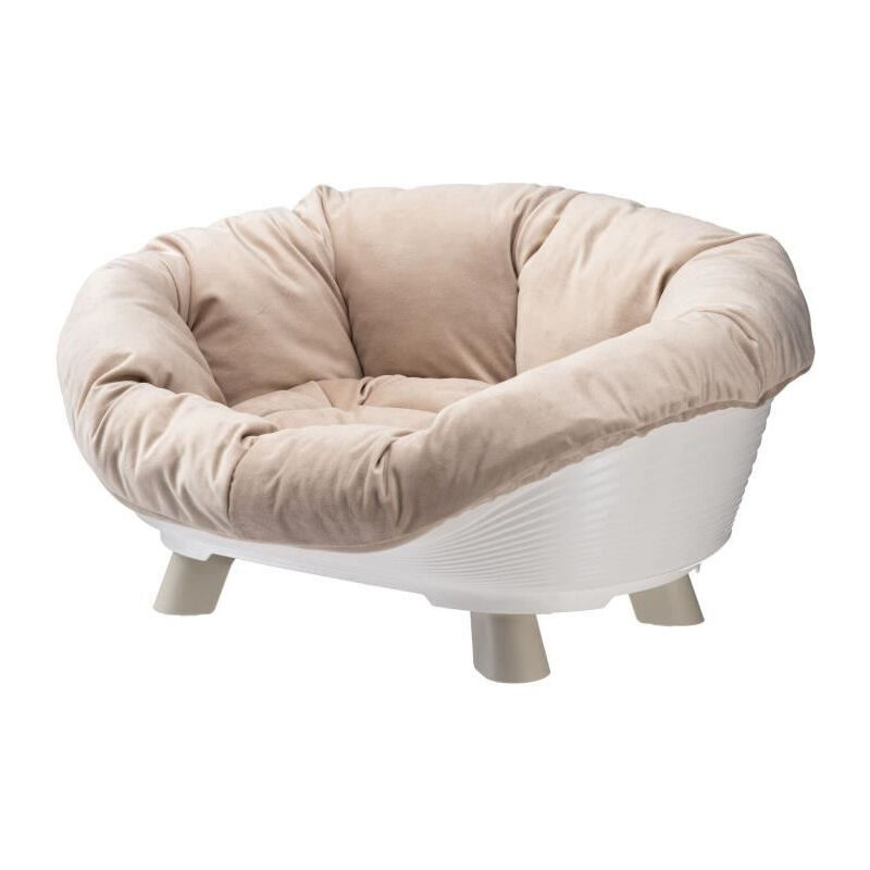 Ferplast - Corbeille sofa throne 4 - Avec coussin - Blanc Ferplast - Corbeille sofa throne 4 - Avec coussin - Blanc