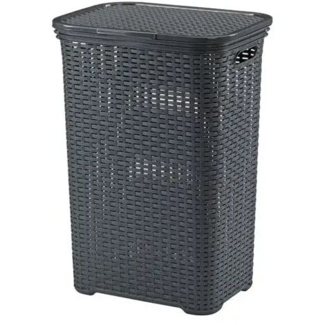 CORBEILLE LINGE BRASILIA ANTHRACITE 43,5X33,5X60 CMN KELA - 23412