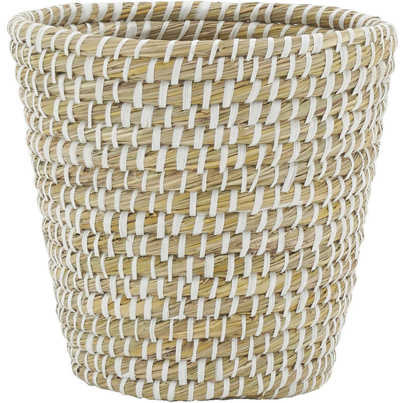 Aubry Gaspard - Corbeille à papier en jonc naturel et plastique recyclé