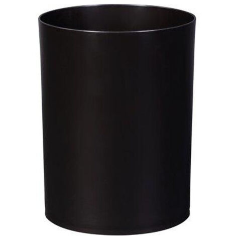Corbeille plastique à papier noire - 14 L - Gilac