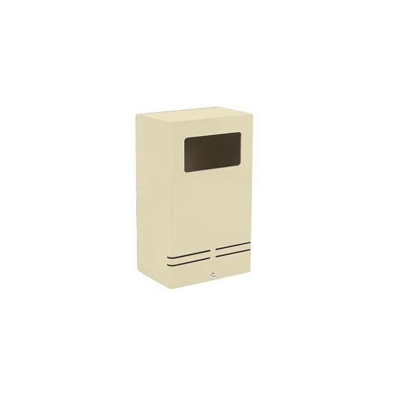Corbeille standard fixation murale - 20L - RAL 1015 Pierre