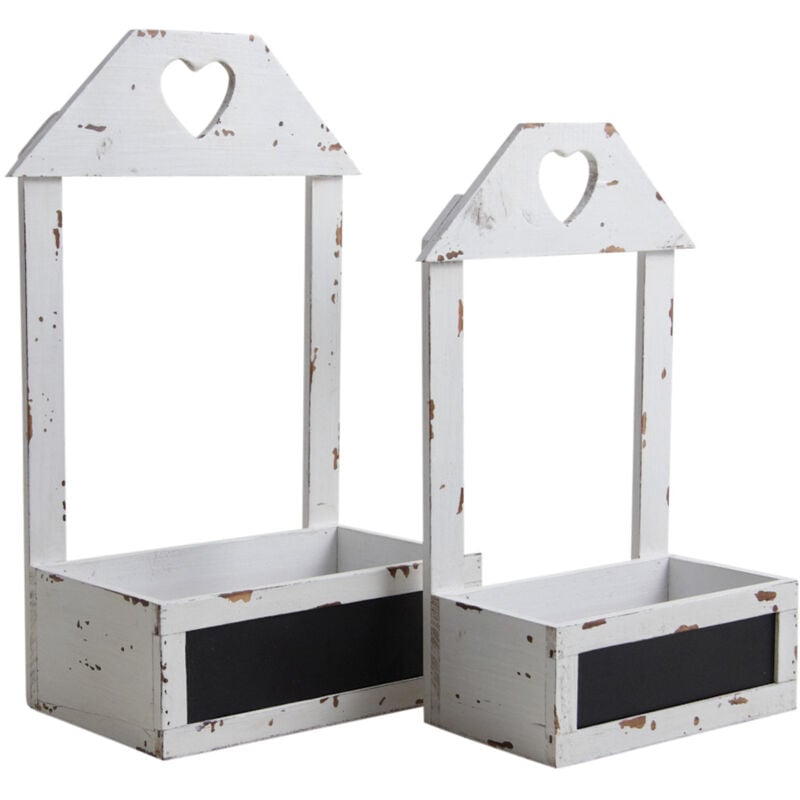 Jardinières murales en bois + ardoise (lot de 2)