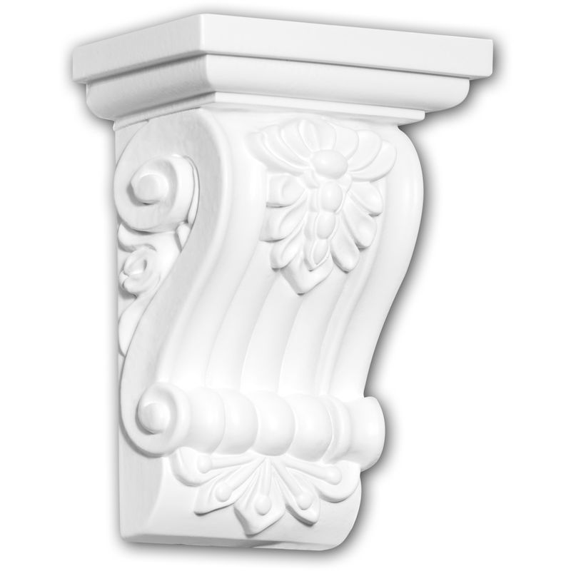 Profhome Decor - Corbel 119012 Profhome Shelve Wall board Decorative Element Ionic style white